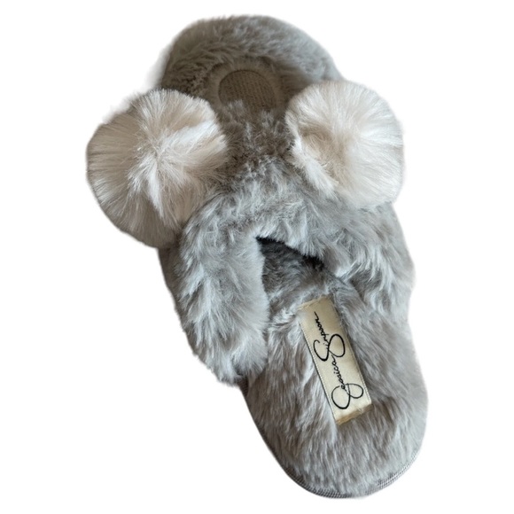 🐶NWT Jessica Simpson Girls Slippers Size M 13/1 Grey Slippers - Picture 4 of 11
